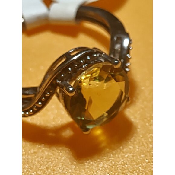 Italian Women's Size 8 Sterling Silver 925 Ring with Smoky Quartz New with box - Picture 5 of 10